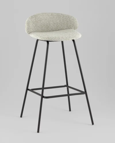 Стул барный Nita, букле мятный УТ000040264 Stool Group, мятный/букле, ножки/металл/чёрный, размеры - *****