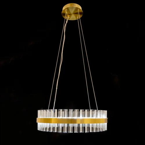 Люстра подвесная LED с пультом Рианна CL337063 Citilux прозрачная на 1 лампа, основание бронзовое в стиле современный с пультом фото 5