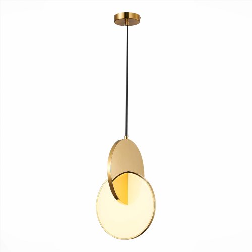 Светильник подвесной LED Eclisse SL6107.203.01 ST-Luce белый 1 лампа, основание золотое в стиле современный  фото 3