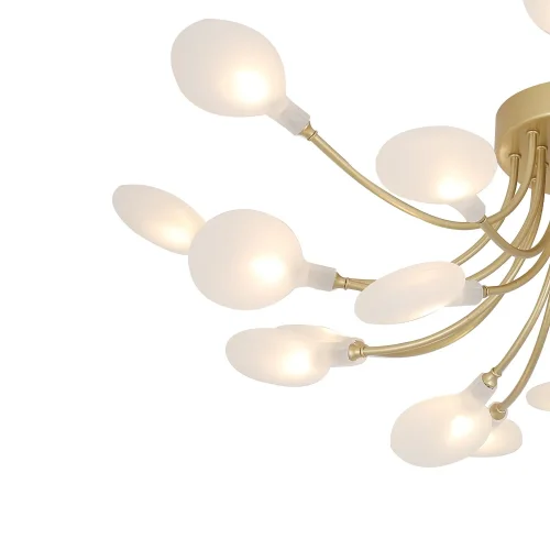 Люстра потолочная Skein 4197-20C F-promo белая на 20 ламп, основание матовое золото золотое в стиле современный  фото 5