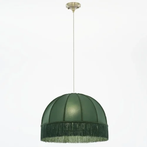 Светильник подвесной Базель CL407032 Citilux зелёный 1 лампа, основание бронзовое в стиле классический кантри  фото 2