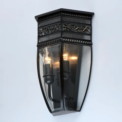 Бра Корсо 801020702 Chiaro прозрачный на 2 лампы, основание чёрное в стиле кантри  фото 3