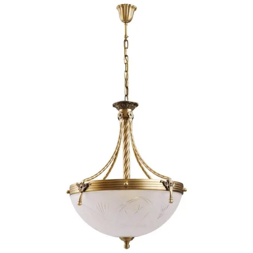 Светильник подвесной Афродита 317012104 MW-Light белый 4 лампы, основание античное бронза в стиле кантри классический 