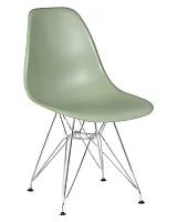Стул обеденный 638APP-LMZL DSR, цвет сиденья мятный (NX-G-09), цвет основания хромированная сталь Dobrin, зелёный/, ножки/металл/хром, размеры - ****460*535