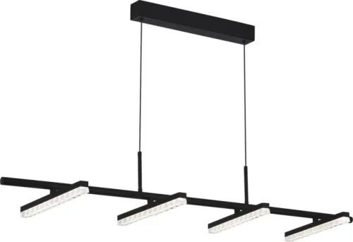 Светильник подвесной LED Euclidics SL1018.403.04 ST-Luce прозрачный на 1 лампу, основание чёрное в стиле хай-тек линейный фото 2