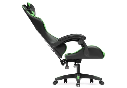 Кресло игровое Rodas black / green 15244 Woodville, зелёный/искусственная кожа, ножки/пластик/чёрный, размеры - *1310***670*600 фото 8