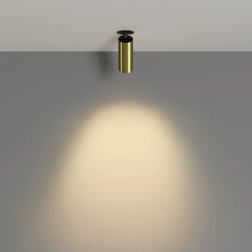Светильник точечный LED Focus LED C053CL-L12W2.7K-W-BS Maytoni латунь на 1 лампу, основание латунь в стиле современный хай-тек трубочки круглый фото 4