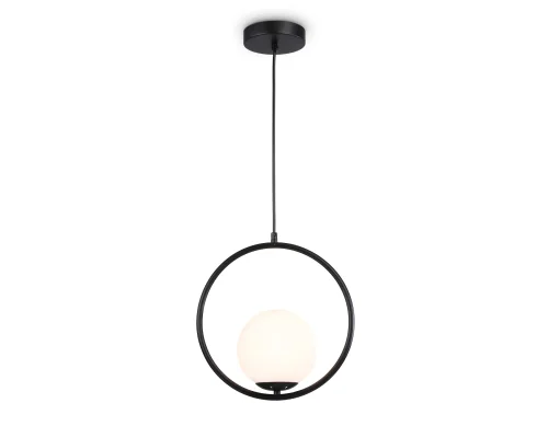 Светильник подвесной TR2592 Ambrella light белый 1 лампа, основание чёрное в стиле современный  фото 5
