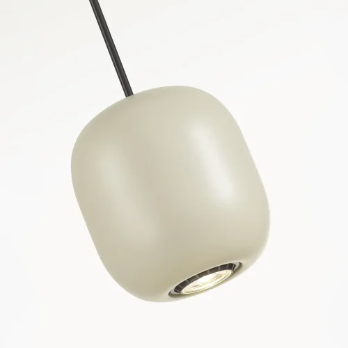 Светильник подвесной Cocoon 5060/1GA Odeon Light бежевый 1 лампа, основание чёрное в стиле современный шар фото 5
