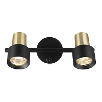 Спот с 2 лампами Sat CL505621 Citilux чёрный GU10 в стиле современный хай-тек 