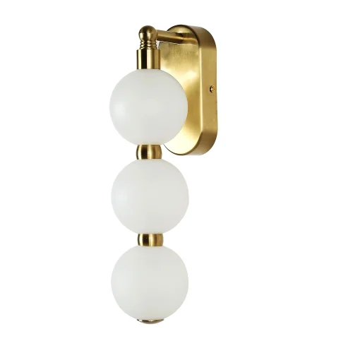 Бра LED Gubbare 4014-1W Favourite белый на 1 лампа, основание золотое в стиле современный шар фото 2