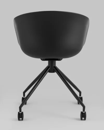 Кресло офисное LIBRA, пластик черный, рогожка черный УТ000038152 Stool Group, чёрный/рогожка, ножки/металл/чёрный, размеры - ***** фото 6