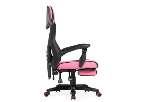 Компьютерное кресло Brun pink / black 15731 Woodville, розовый чёрный/сетка ткань, ножки/пластик/чёрный, размеры - *1200***610*550 фото 4