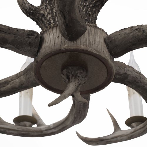 Люстра подвесная Corna SL154.703.06 ST-Luce без плафона на 6 ламп, основание серое в стиле кантри замковый рога фото 5