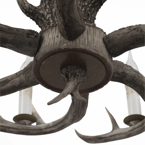 Люстра подвесная Corna SL154.703.06 ST-Luce без плафона на 6 ламп, основание серое в стиле кантри замковый рога фото 3