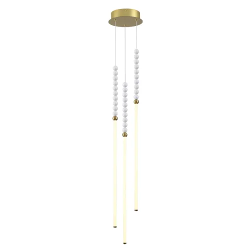 Светильник подвесной LED Monella 6639/33L Odeon Light белый 1 лампа, основание античное бронза в стиле современный каскад фото 3