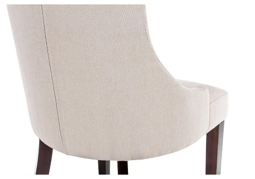 Деревянный стул Elegance dark walnut / fabric cream 11027 Woodville, бежевый/ткань, ножки/дерево/коричневый, размеры - ****520*580 фото 8