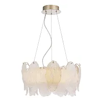 Светильник подвесной LED Lightsome SL6135.203.01 ST-Luce янтарный прозрачный на 1 лампу, основание золотое в стиле арт-деко 