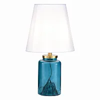Настольная лампа Ande SL1000.214.01 ST-Luce белая 1 лампа, основание синее стекло металл в стиле современный 