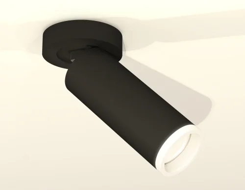 Светильник накладной XM6343220 Ambrella light белый 1 лампа, основание чёрное в стиле хай-тек круглый фото 3