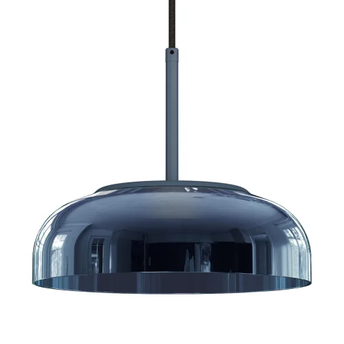 Светильник подвесной LED Disk 8210-P Grey LOFT IT серый синий 1 лампа, основание синее в стиле лофт  фото 3