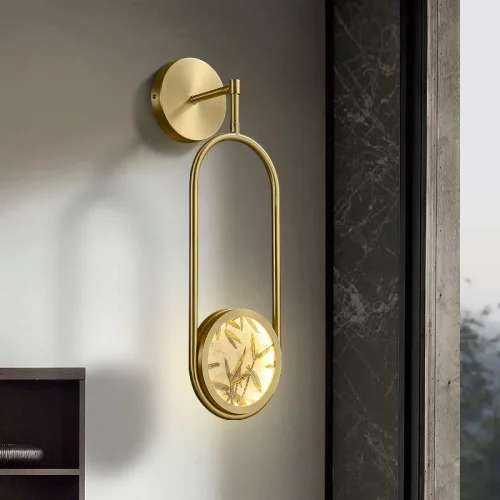 Настенный светильник AKIRA WALL FRAME H51 208978-23 ImperiumLoft латунь на 1 лампу, основание латунь в стиле современный фото 3