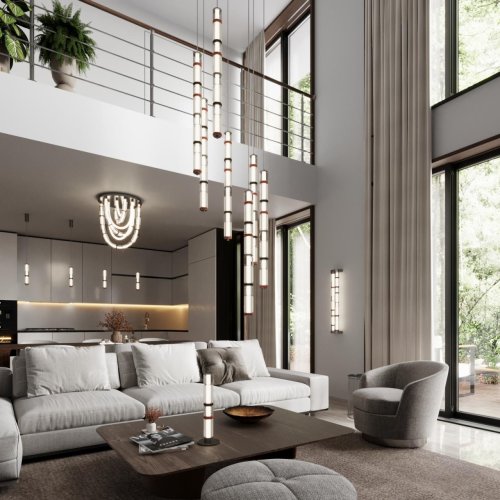 Настольная лампа LED Collier 5456/15TL Odeon Light прозрачная на 1 лампу, основание никель серое металл в стиле современный фото 3