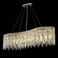 Люстра подвесная ABRIL SP12 L1200 GOLD Crystal Lux прозрачная на 12 ламп, основание золотое в стиле классический 