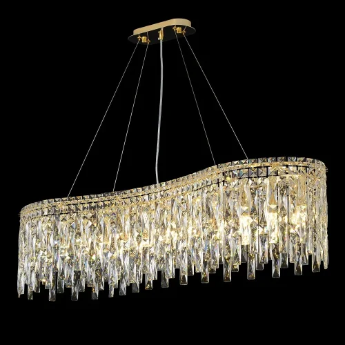 Люстра подвесная ABRIL SP12 L1200 GOLD Crystal Lux прозрачная на 12 ламп, основание золотое в стиле классический Люстра подвесная ABRIL SP12 L1200 GOLD Crystal Lux прозрачная на 12 ламп, основание золотое в стиле классический