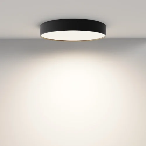 Светильник потолочный LED Zon C032CL-45W4K-RD-B Maytoni белый на 1 лампу, основание чёрное в стиле современный круглый тарелка фото 11