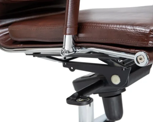 Офисное кресло для руководителей 103F-LMR ARNOLD, цвет коричневый Dobrin, коричневый/экокожа, ножки/металл/хром, размеры - 1130*1180***670*670 фото 9