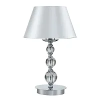 Настольная лампа Davinci V000266 Indigo белая 1 лампа, основание хром металл в стиле современный 