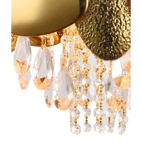Люстра подвесная VALENCIA 91009/4C GOLD Natali Kovaltseva золотая прозрачная на 4 лампы, основание золотое в стиле арт-деко современный  фото 4