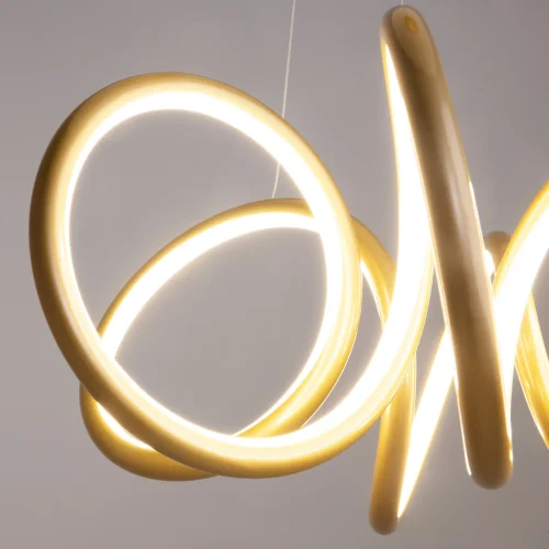 Люстра подвесная LED Curve MOD241PL-L60BSK Maytoni латунь на 1 лампу, основание латунь в стиле современный хай-тек фото 5