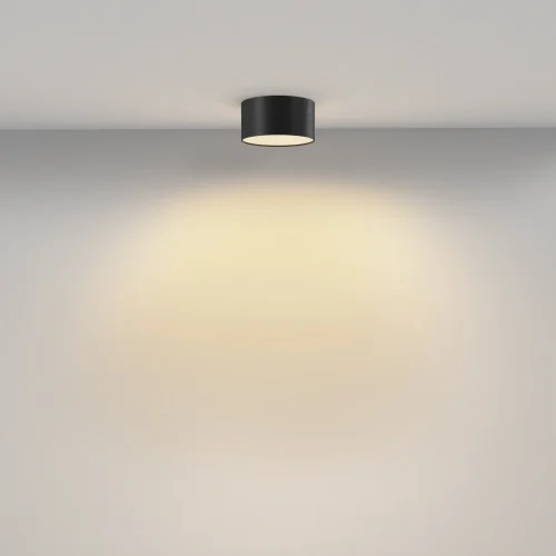Светильник накладной LED Zon C032CL-12W2.7K-RD-B Maytoni белый на 1 лампу, основание чёрное в стиле современный хай-тек круглый фото 4