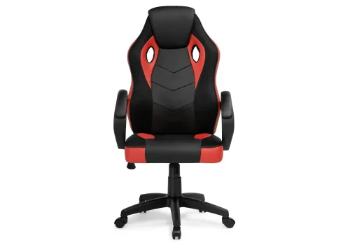Компьютерное кресло Kard black / red 15247 Woodville, красный чёрный/искусственная кожа, ножки/пластик/чёрный, размеры - *1210***620*690 фото 3
