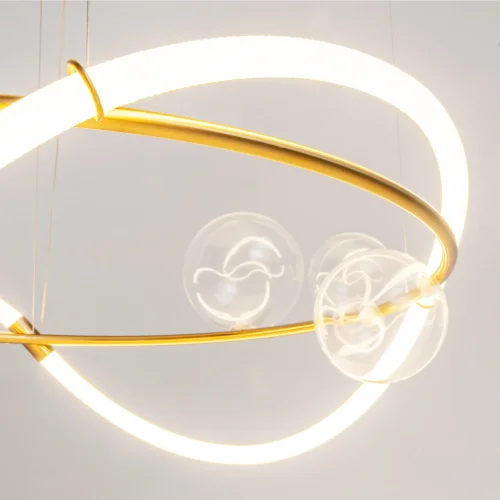 Светильник подвесной LED Oasis MOD289PL-L44BS3K Maytoni белый на 1 лампу, основание латунь в стиле современный хай-тек фото 4