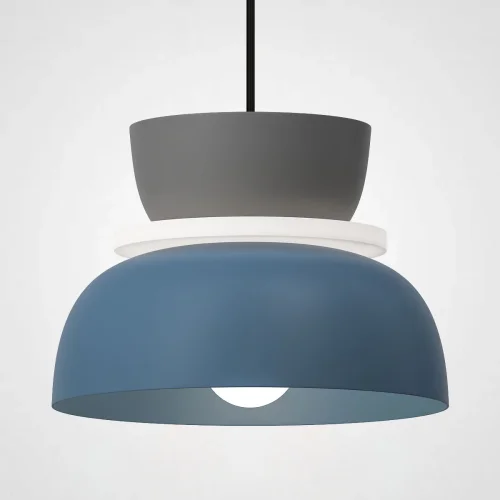 Светильник подвесной ILO D22 blue/gray 179679-26 ImperiumLoft прозрачный 1 лампа, основание серое в стиле современный скандинавский 