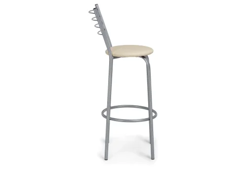 Барный стул Sadov ваниль в крапинку / светлый мусс 459664 Woodville, бежевый/искусственная кожа, ножки/металл/серый, размеры - ****410*470 фото 3