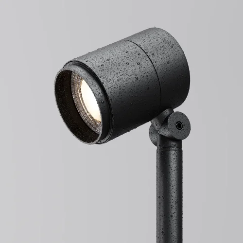 Парковый светильник LED Spira O497FL-L12B3K1 Maytoni уличный IP65 чёрный на 1 лампу, плафон чёрный в стиле современный хай-тек LED фото 6