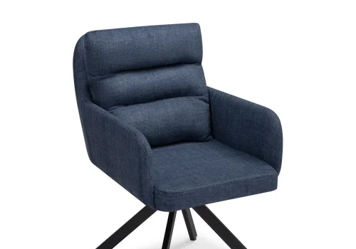 Кресло Бруно крутящееся синее / черное 571692 Woodville, синий/ткань, ножки/металл/чёрный, размеры - ****580*760мм фото 7