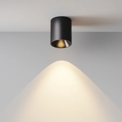 Светильник накладной LED Alfa LED C064CL-12W3K-RD-B Maytoni чёрный на 1 лампу, основание чёрное в стиле современный хай-тек круглый фото 9