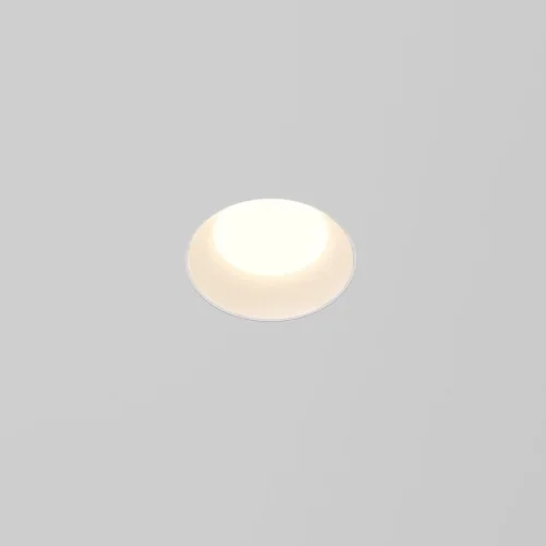 Светильник точечный LED Okno DL055-8W3-4-6K-TRS-W Maytoni белый на 1 лампу, основание белое в стиле хай-тек современный круглый для затирки фото 2