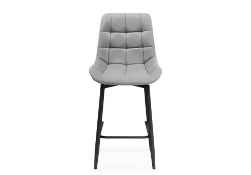 Полубарный стул Алст К крутящийся светло-серый / черный 502282 Woodville, серый/велюр, ножки/металл/чёрный, размеры - ****500*580 фото 2