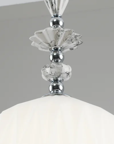 Светильник подвесной Charm V11172-1P Moderli белый на 1 лампу, основание хром в стиле современный фото 4