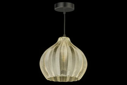 Светильник подвесной Davagna E 1.P1 C Arti Lampadari бежевый 1 лампа, основание чёрное в стиле лофт кантри  фото 3