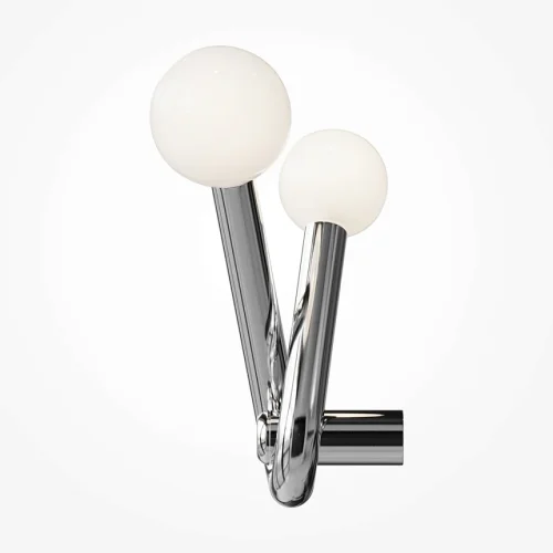 Бра Vortex MOD476WL-02PT Maytoni белый на 2 лампы, основание платина в стиле современный шар фото 3