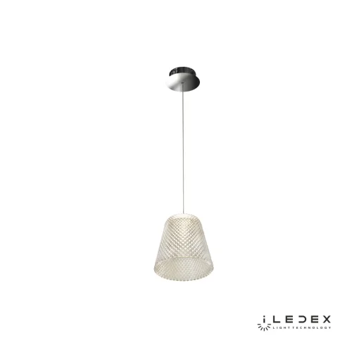 Светильник подвесной LED Flora WD8007-1 CR iLedex прозрачный 1 лампа, основание хром в стиле хай-тек современный 