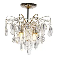 Люстра потолочная Crown 682/4PL Gold Escada прозрачная на 4 лампы, основание золотое в стиле классический 