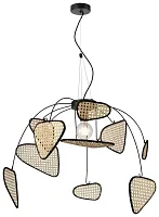 Светильник подвесной Palma WE520.01.713 Wertmark коричневый бежевый 1 лампа, основание чёрное в стиле современный кантри 